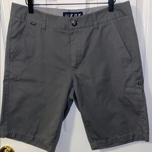 Fox Racing Gray Flat Front Shorts Size 32